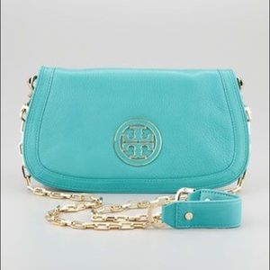 Tory Burch Amanda Turquoise Clutch/Crossbody